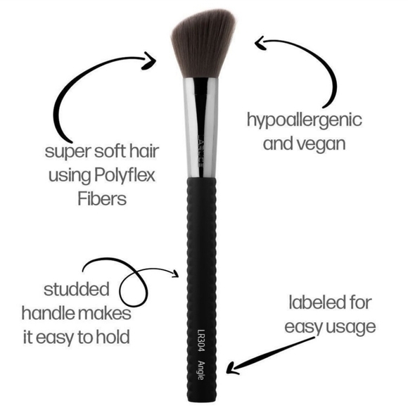 Laruce Makeup Brush Duo Angle LR304 + Duo Fibre LR316 NEW - Picture 2 of 5
